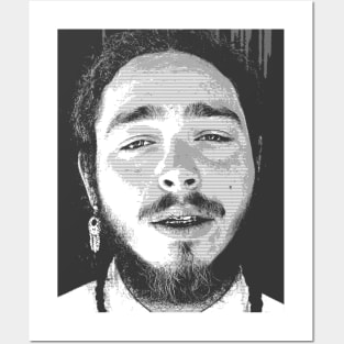 post malone in balck & white Posters and Art